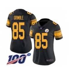 Women's Pittsburgh Steelers #85 Xavier Grimble Limited Black Rush Vapor Untouchable 100th Season Football Jersey