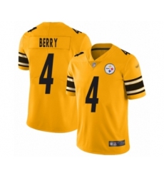 Men's Pittsburgh Steelers #4 Jordan Berry Limited Gold Inverted Legend Football Jersey