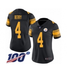 Women's Pittsburgh Steelers #4 Jordan Berry Limited Black Rush Vapor Untouchable 100th Season Football Jersey