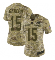 Women's Nike San Francisco 49ers #15 Pierre Garcon Limited Camo 2018 Salute to Service NFL Jersey
