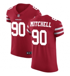 Men's Nike San Francisco 49ers #90 Earl Mitchell Red Team Color Vapor Untouchable Elite Player NFL Jersey
