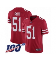 Youth San Francisco 49ers #51 Malcolm Smith Red Team Color Vapor Untouchable Limited Player 100th Season Football Jersey