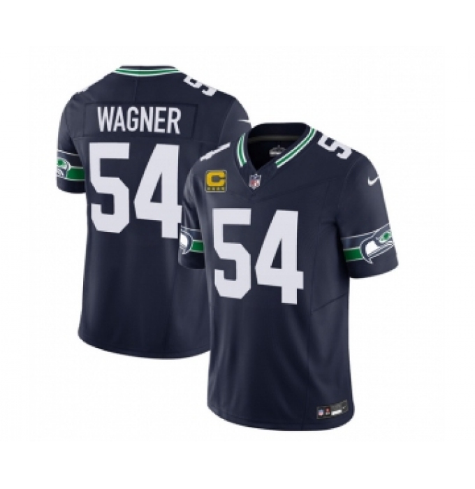 Men's Nike Seattle Seahawks #54 Bobby Wagner 2023 F.U.S.E. 4-Star C Navy Limited Football Stitched Jersey
