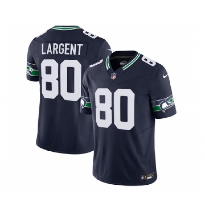 Men's Nike Seattle Seahawks #80 Steve Largent 2023 F.U.S.E. Navy Limited Football Stitched Jersey