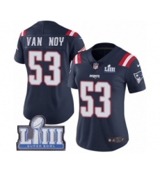 Women's Nike New England Patriots #53 Kyle Van Noy Limited Navy Blue Rush Vapor Untouchable Super Bowl LIII Bound NFL Jersey