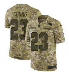 Youth Nike New England Patriots #23 Patrick Chung Limited Camo 2018 Salute to Service NFL Jersey