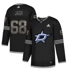 Men's Adidas Dallas Stars #68 Jaromir Jagr Black Authentic Classic Stitched NHL Jersey
