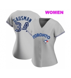 WOMEN'S TORONTO BLUE JAYS #34 KEVIN GAUSMAN GRAY ROAD JERSEY