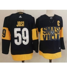 Men's Nashville Predators #59 Roman Josi Black 2022 Stadium Series adidas Stitched NHL Jersey
