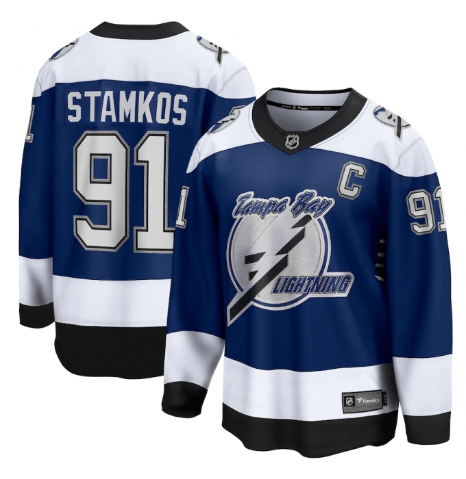 Men's Tampa Bay Lightning #91 Steven Stamkos Fanatics Branded Royal 2020-21 Special Edition Breakaway Player Jersey