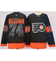 Men's Philadelphia Flyers #74 Owen Tippett Black Alternate Authentic Jersey