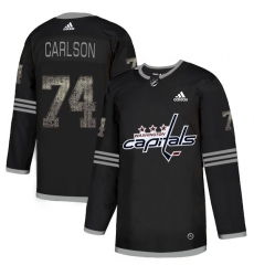 Men's Adidas Washington Capitals #74 John Carlson Black 1 Authentic Classic Stitched NHL Jersey