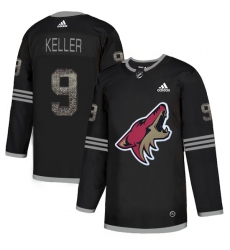 Men's Adidas Arizona Coyotes #9 Clayton Keller Black Authentic Classic Stitched NHL Jersey