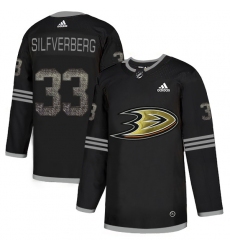 Men's Adidas Anaheim Ducks #33 Jakob Silfverberg Black Authentic Classic Stitched NHL Jersey