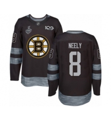 Men's Boston Bruins #8 Cam Neely Authentic Black 1917-2017 100th Anniversary 2019 Stanley Cup Final Bound Hockey Jersey
