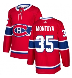 Men's Adidas Montreal Canadiens #35 Al Montoya Premier Red Home NHL Jersey