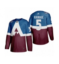 Youth Colorado Avalanche #5 Rob Ramage Authentic Burgundy  Blue 2020 Stadium Series Hockey Jersey