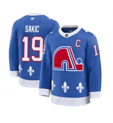 Men's Colorado Avalanche #19 Joe Sakic Blue 2025 With C Alternate Stitched Jersey