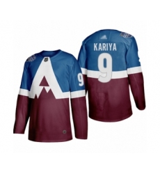 Youth Colorado Avalanche #9 Paul Kariya Authentic Burgundy Blue 2020 Stadium Series Hockey Jersey
