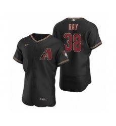 Men's Arizona Diamondbacks #38 Robbie Ray Nike Black Authentic 2020 Alternate Jersey