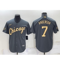 Men's Chicago White Sox #7 Tim Anderson Grey 2022 All Star Stitched Cool Base Nike Jersey