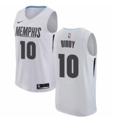 Men's Nike Memphis Grizzlies #10 Mike Bibby Authentic White NBA Jersey - City Edition
