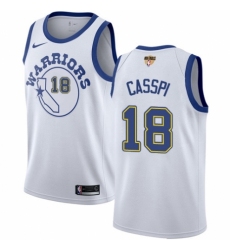 Women's Nike Golden State Warriors #18 Omri Casspi Authentic White Hardwood Classics 2018 NBA Finals Bound NBA Jersey