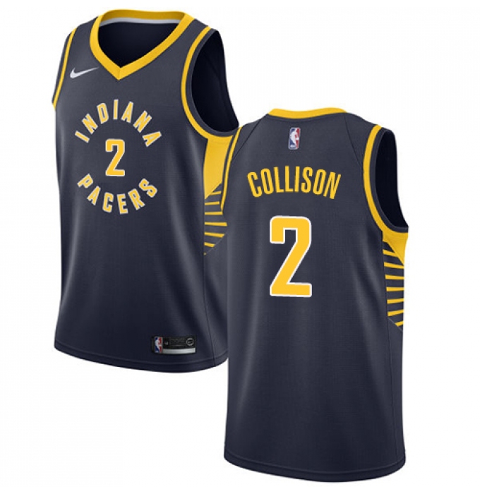 Men's Nike Indiana Pacers #2 Darren Collison Authentic Navy Blue Road NBA Jersey - Icon Edition