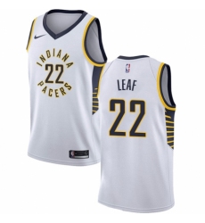 Women's Nike Indiana Pacers #22 T. J. Leaf Swingman White NBA Jersey - Association Edition