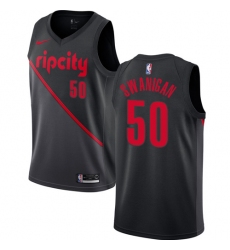 Youth Nike Portland Trail Blazers #50 Caleb Swanigan Swingman Black NBA Jersey - 2018  19 City Edition