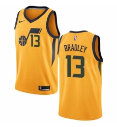 Men's Nike Utah Jazz #13 Tony Bradley Swingman Gold NBA Jersey Statement Edition