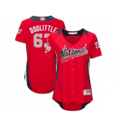 Women's Washington Nationals #63 Sean Doolittle Game Red National League 2018 Baseball All-Star Baseball Jersey
