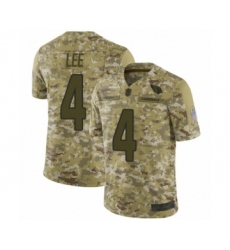 Men's Arizona Cardinals #4 Andy Lee Limited Camo 2018 Salute to Service Football Jersey