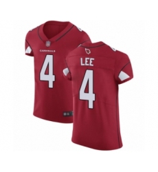Men's Arizona Cardinals #4 Andy Lee Red Team Color Vapor Untouchable Elite Player Football Jersey