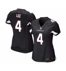 Women's Arizona Cardinals #4 Andy Lee Game Black Alternate Football Jersey