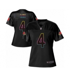 Women's Arizona Cardinals #4 Andy Lee Game Black Fashion Football Jersey