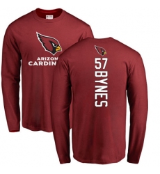 NFL Nike Arizona Cardinals #57 Josh Bynes Maroon Backer Long Sleeve T-Shirt