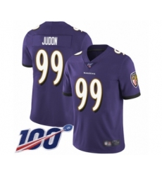 Men's Baltimore Ravens #99 Matt Judon Purple Team Color Vapor Untouchable Limited Player 100th Season Football Jersey