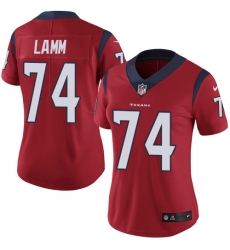 Women's Nike Houston Texans #74 Kendall Lamm Red Alternate Vapor Untouchable Limited Player NFL Jersey