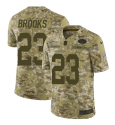 Youth Nike New York Jets #23 Terrence Brooks Limited Camo 2018 Salute to Service NFL Jersey