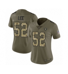 Women's Oakland Raiders #52 Marquel Lee Limited Olive Camo 2017 Salute to Service Football Jersey