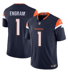 Men's Denver Broncos #1 Evan Engram Navy 2025 F.U.S.E. Alternate Vapor Limited Football Stitched Jersey