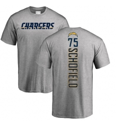 NFL Nike Los Angeles Chargers #75 Michael Schofield Ash Backer T-Shirt