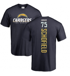NFL Nike Los Angeles Chargers #75 Michael Schofield Navy Blue Backer T-Shirt