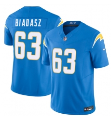 Men's Los Angeles Chargers #63 Tyler Biadasz Blue 2026 F.U.S.E. Vapor Limited Stitched Football Jersey