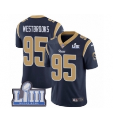 Men's Nike Los Angeles Rams #95 Ethan Westbrooks Navy Blue Team Color Vapor Untouchable Limited Player Super Bowl LIII Bound NFL Jersey