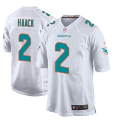 Men's Nike Miami Dolphins #2 Matt Haack Game White NFL Jersey