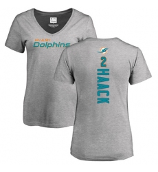 NFL Women's Nike Miami Dolphins #2 Matt Haack Ash Backer T-Shirt