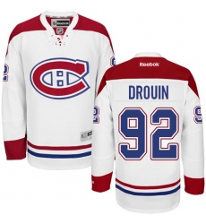 Women's Reebok Montreal Canadiens #92 Jonathan Drouin Authentic White Away NHL Jersey