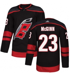 Men's Adidas Carolina Hurricanes #23 Brock McGinn Premier Black Alternate NHL Jersey